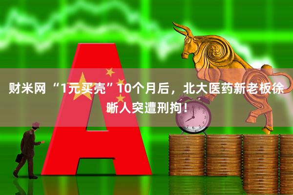 财米网 “1元买壳”10个月后，北大医药新老板徐晰人突遭刑拘！
